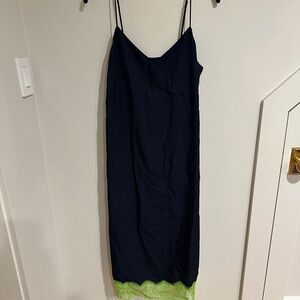 Tibi Lace Applique Slip Dress